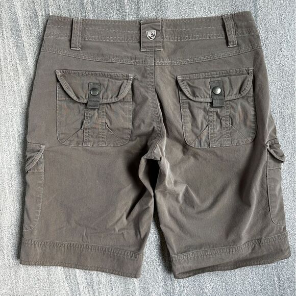 EUC Kuhl Free Range Long Shorts 11” inseam UPF 50 Cargo Pockets Brown Tan Size 2 - Picture 4 of 13